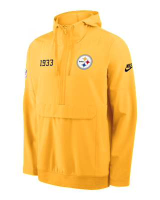 Pittsburgh Steelers ジャケット Pittsburgh Steelers Wool & Leather Varsity Jacket Black/Black